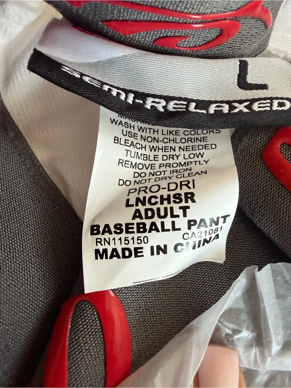 Rawlings White Men's Baseball Pants - Large NWT